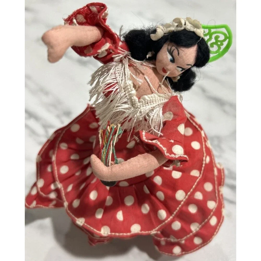 Vintage Muneca Flexible Artesania Beibi Doll Micaela Flamenco Micaela Spain 7.5
